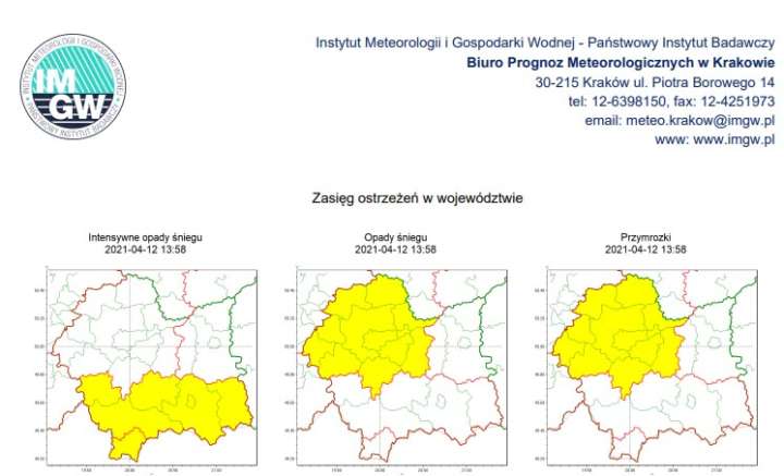 OSTRZEŻENIA METEOROLOGICZNE