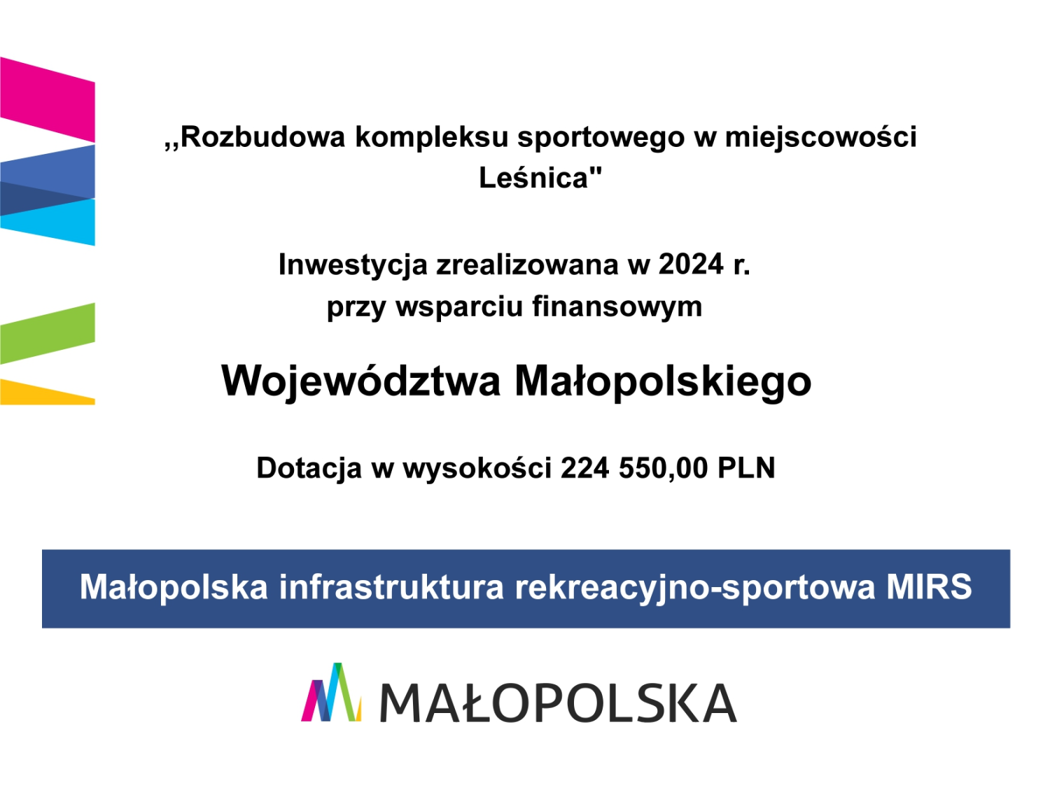 Rozbudowa kompleksu sportowego w miejscowości Leśnica