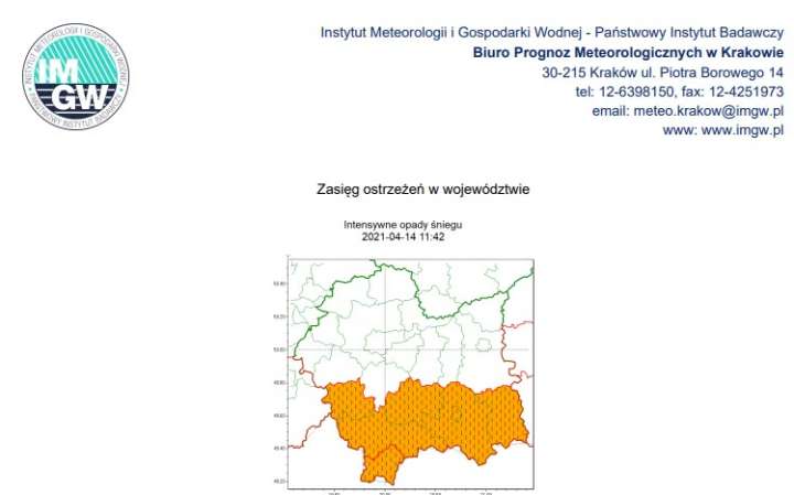 OSTRZEŻENIA METEOROLOGICZNE