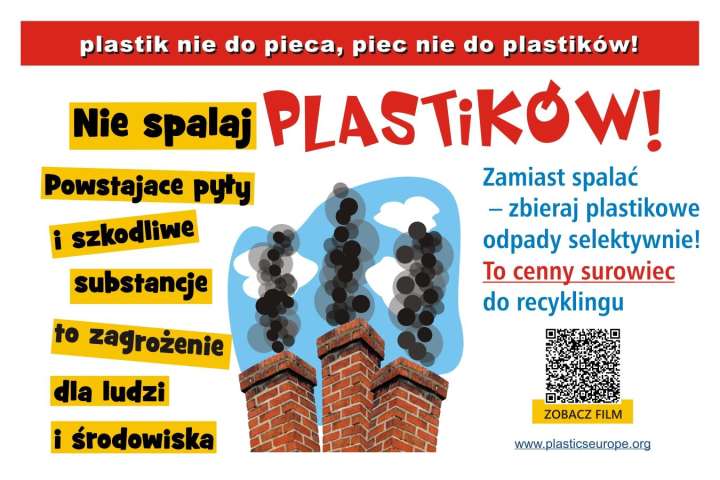 Kampania "Plastik nie do pieca - piec nie do plastiku"