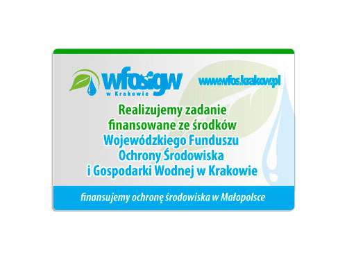 Realizujemy zadanie finansowane ze środków WFOŚiGW w Krakowie