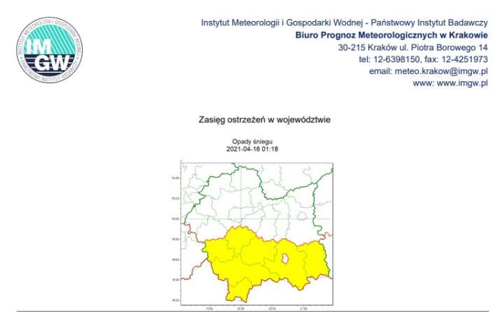 OSTRZEŻENIA METEOROLOGICZNE ZBIORCZO NR 89