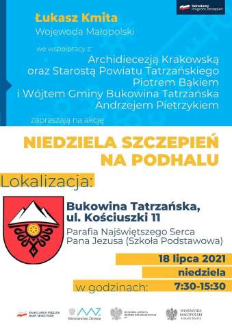 Niedzielna akcja szczepień (18 lipca br.)