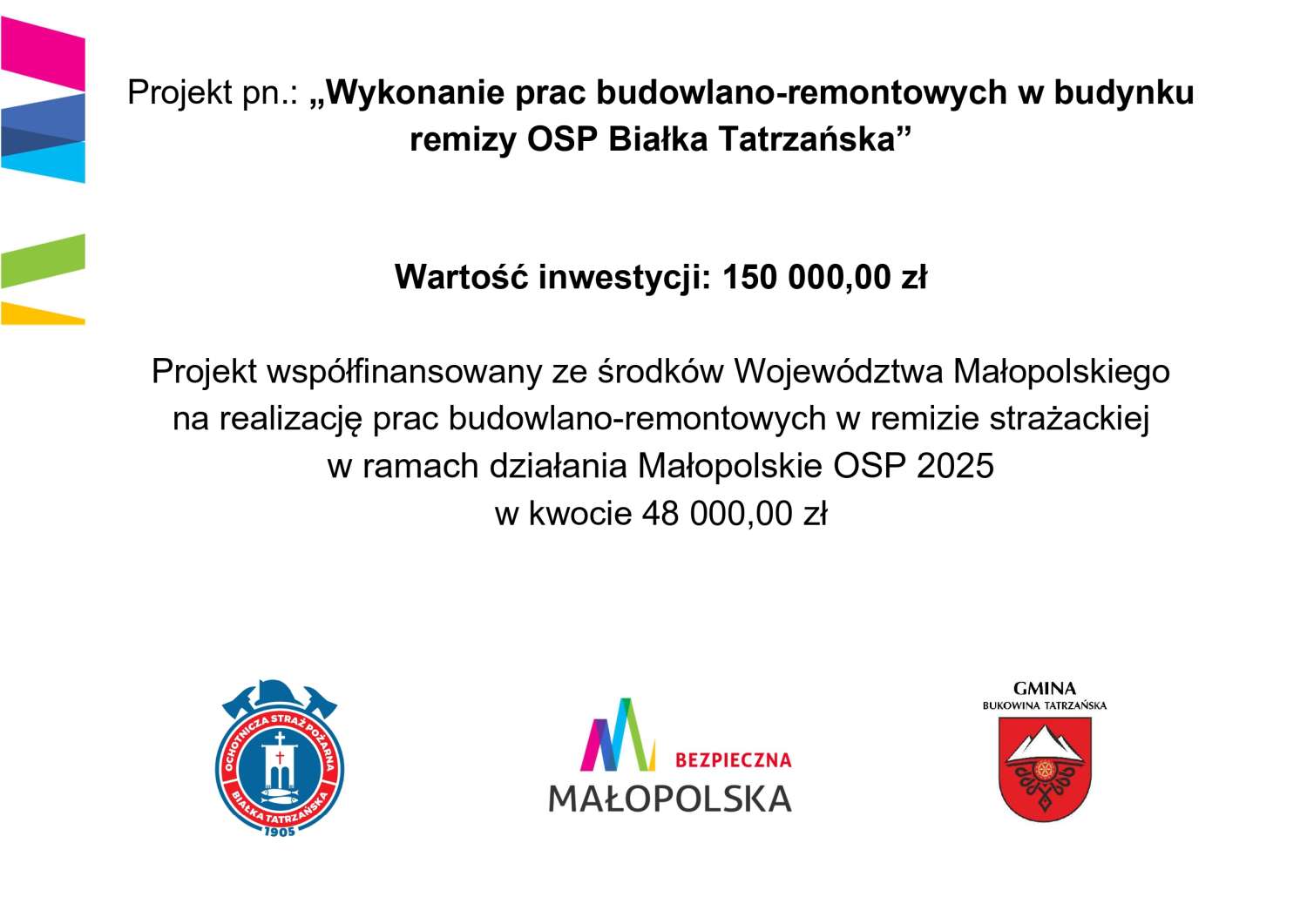 Projekt współfinansowany ze środków Województwa Małopolskiego