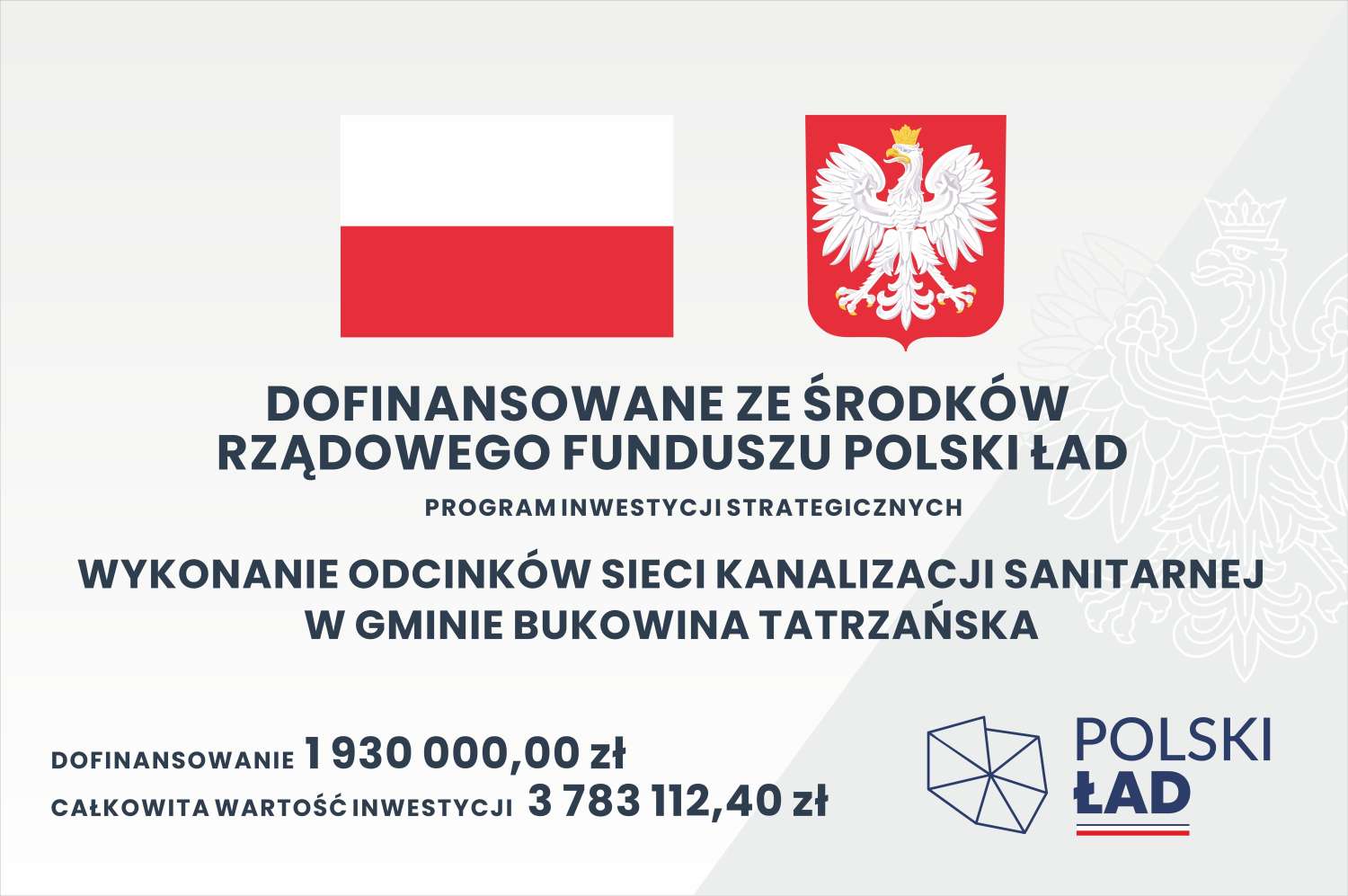 Wykonanie odcinków sieci kanalizacji sanitarnej w Gminie Bukowina Tatrzańska